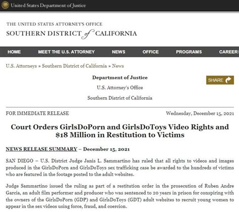 Court Orders GirlsDoPorn and GirlsDoToys Video Rights and $18。